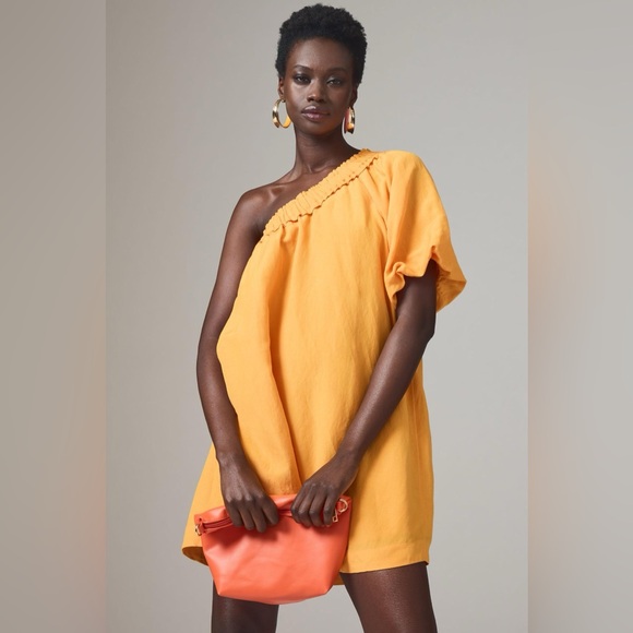 By Anthropologie One-Shoulder Waistless Mini Dress - Picture 2 of 5